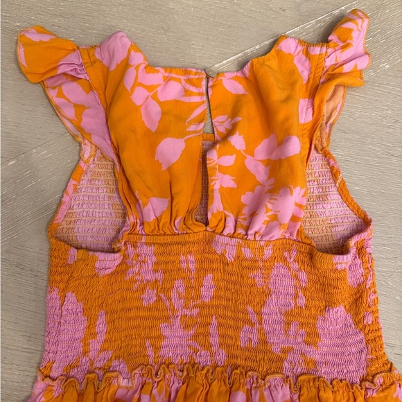 Abel the Label Floral Maxi Dress in Orange and Pink - Picture 7 of 7